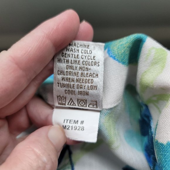 Drapers & Damons Women's 2 XL Button Front Shirt 3/4 Sleeve Abstract Foliage - Picture 10 of 12